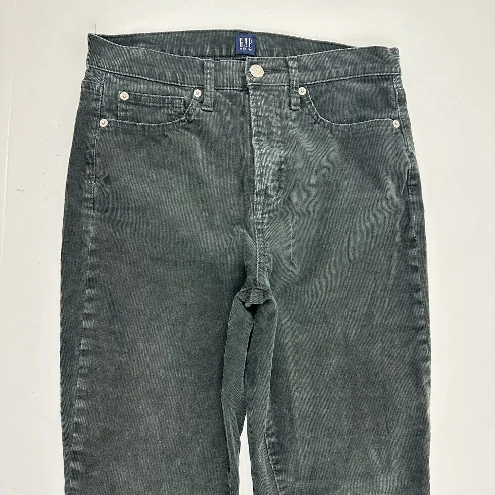 Gap True‎ Skinny Women's size 6 Rich Olive Green Corduroy Pants